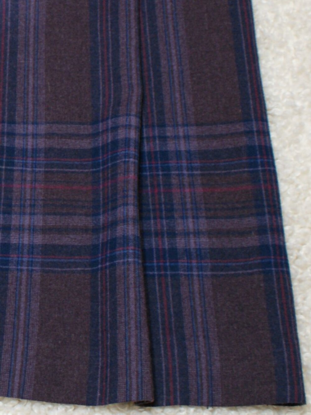 Pendleton Wool Purple and Blue Plaid A-Line Midi Skirt - 14 - EUC - Picture 11 of 16